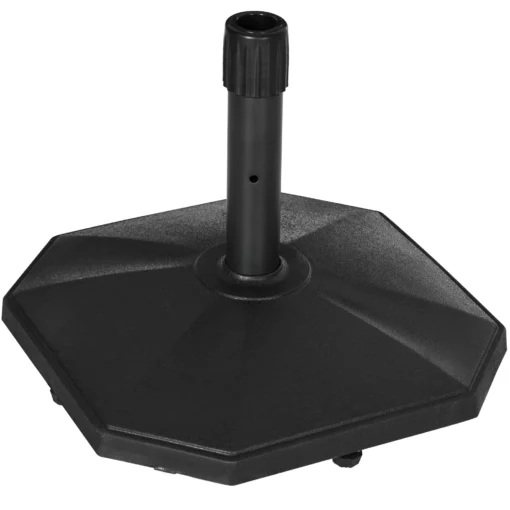 Skėčių stovas 22 kg Stabilus skėčių pagrindas Ø32/34/38 mm stulpams, užpildytas cementu, idealiai tinka sodui, juodas, Ø46x39H cm