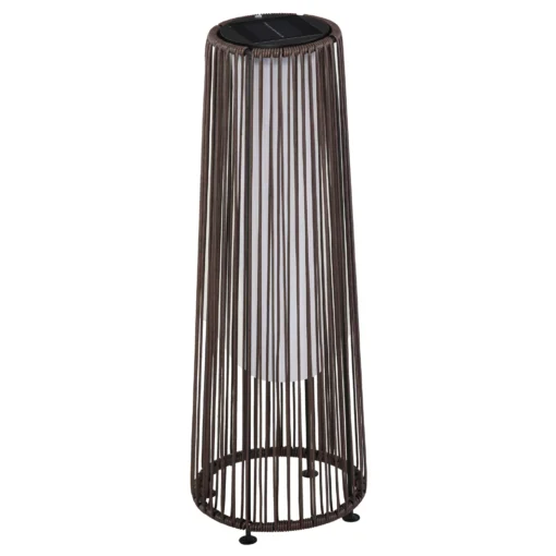 Sodo šviestuvas, rotango saulės lempa, automatinis LED, 21,5 x 21,5 x 61 cm