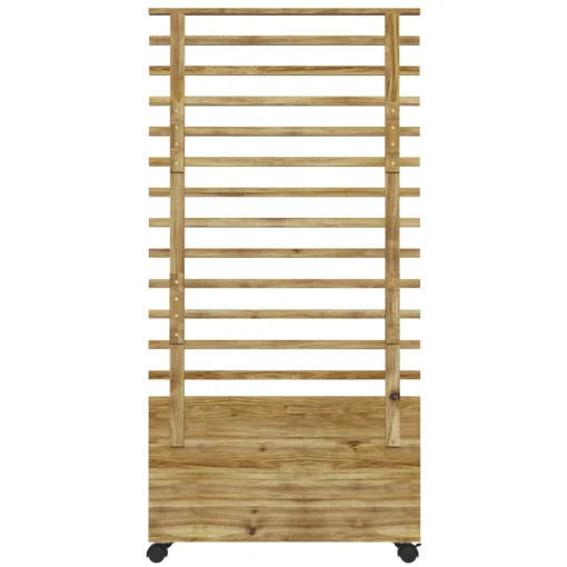 "Outsunny" pakelta lysvės sodinukų dėžutė su grotelėmis, ritinys, grotelės sodinukų dėžutė mediena, sodo grotelės 76x30x155cm sodui balkonas terasa, vazonas vijokliniams augalams pinti augalai, gėlės