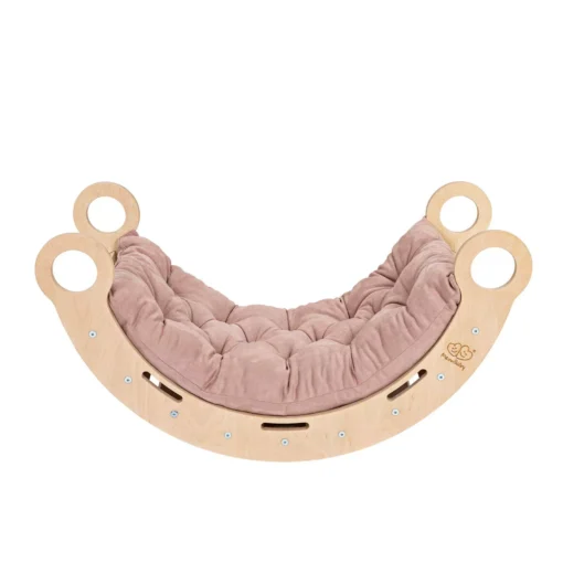 Mažas "Dream Rocker Classic Wood" su rožine pagalve