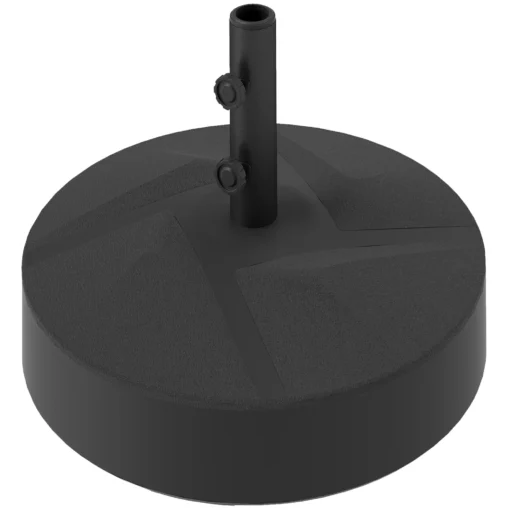 Skėčių stovas iki 30 kg, užpildomas apvalus skėčių stovas, 36/38/48 mm skersmens, juodas