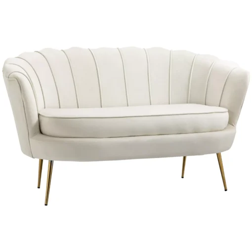 2 sėdimų vietų sofa iki 150 kg - kreminė 130x77x77cm