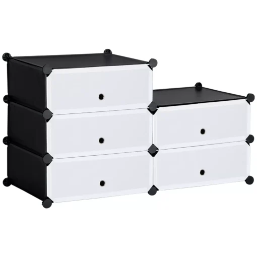 Plastikinis batų stovas 6 poroms batų 49 x 36,5 x 108 cm
