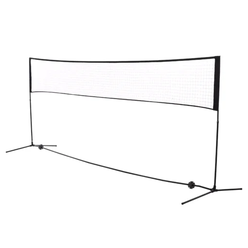 Badmintono tinklas, Tinklinio ir teniso tinklas, nešiojamas, 2 aukščiai 94/158 cm, PE, 400x60 cm