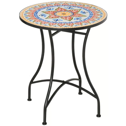 Sodo staliukas, mozaikinis apvalus bistro staliukas Ø60 cm