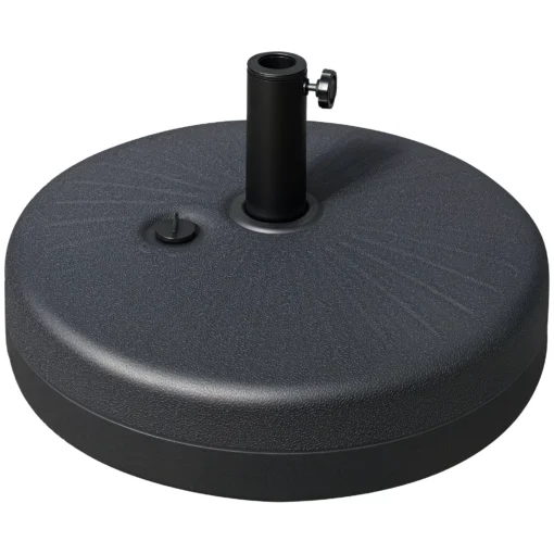 Skėčių stovas 22 kg, skirtas Ø38/48 mm skėčiams, cementinis, juodas, Ø51 x 12H cm