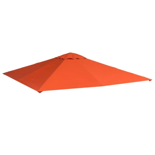 Pakaitinis pavėsinės stogas, apsaugantis nuo saulės, pavėsinės danga iš poliesterio, oranžinė, 2,98 x 2,95 m