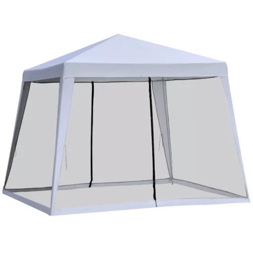 Sodo paviljonas, pavėsinė su tinkleliu nuo uodų - pilka 3 x 3 m
