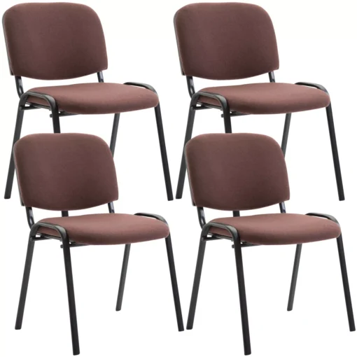 4 lankytojų kėdžių rinkinys "Ken" audinys