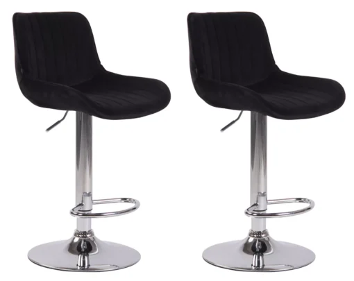 2 baro kėdžių komplektas "Lentini velvet chrome