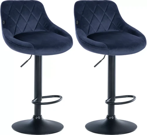 2 baro kėdžių rinkinys "Lazio velvet black