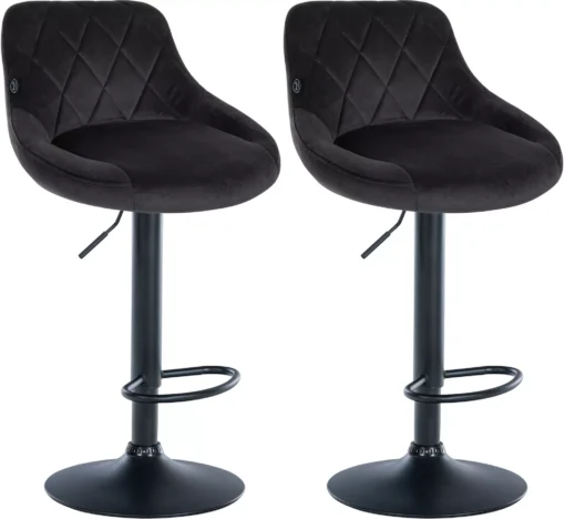 2 baro kėdžių rinkinys "Lazio velvet black