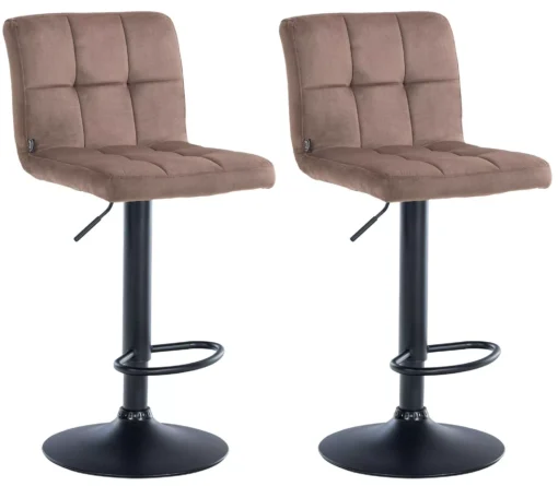 2 baro kėdžių komplektas "Peru velvet black