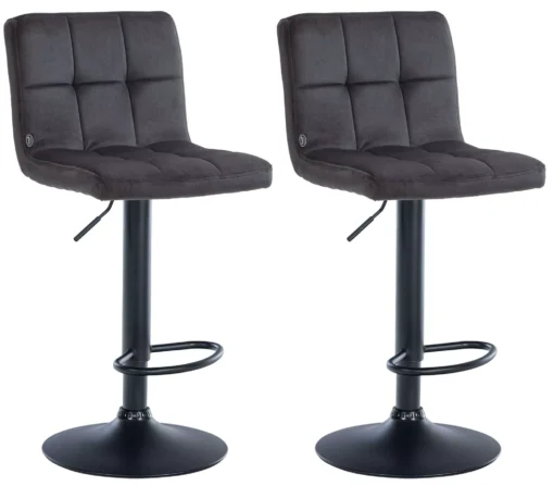 2 baro kėdžių komplektas "Peru velvet black