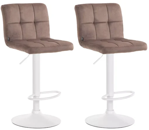 2 baro kėdžių rinkinys "Peru velvet white