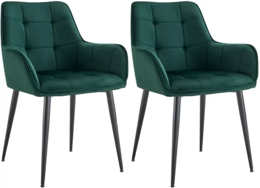 2 vnt. valgomojo kėdžių rinkinys „Ferndale Velvet“