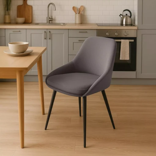 Valgomojo kėdė "Elmira velvet black