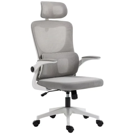 Ergonomiška biuro kėdė reguliuojama - pilka