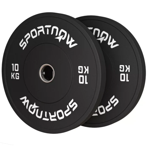 2 Hantelių Svarmenų Rinkinys | 2 x 10 kg Svarmenys su 5 cm Plokštelėmis, Tinka Ø 50 mm Hantelio Strypui, Juodos Spalvos