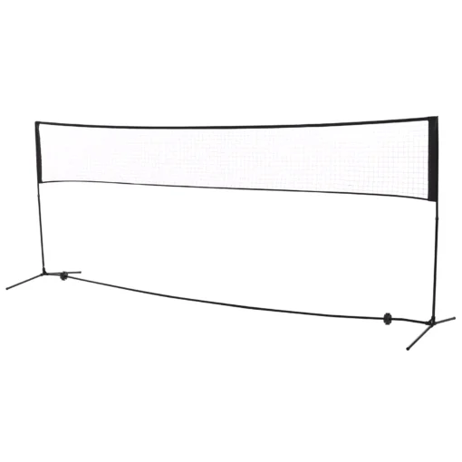 Badmintono tinklas, Tinklinio ir teniso tinklas, nešiojamas, 2 aukščiai 94/158 cm, PE, 400x60 cm