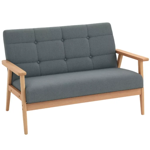 Dvivietė sofa, pilka, 115x66,5x73cm