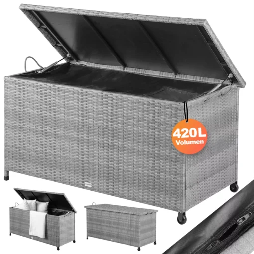 Rotango Sodo Sandeliukas Pilkas 117x53x60cm