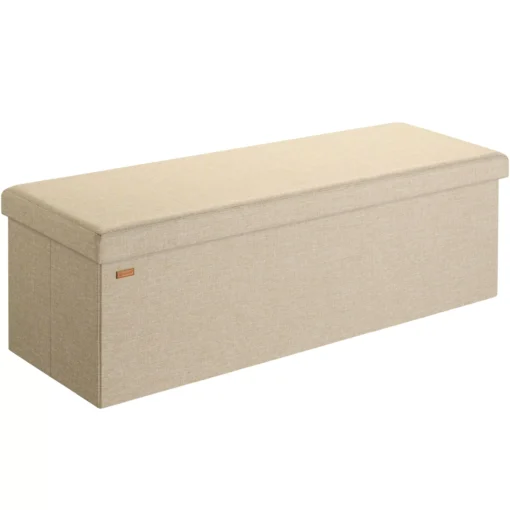 Suolas smėlio spalvos 115x38x38cm MDF sulankstomas