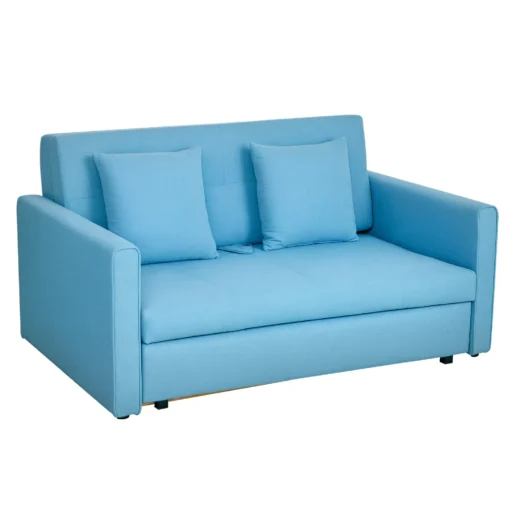 2 vietų sofa-lova su lovos funkcija, daiktadėžė - šviesiai pilka
