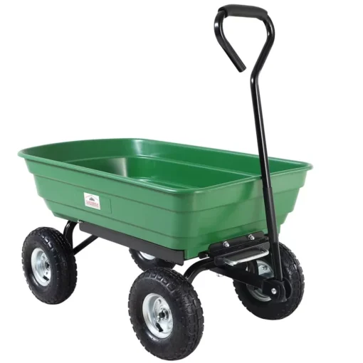 Sodo vežimėlis žalias 300kg 75L