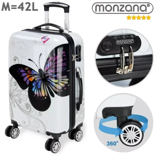 Kietas lagaminas Butterfly 42L