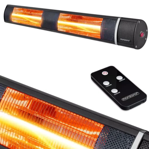 Lauko šildytuvas, juodas, 3000W, infraraudonasis