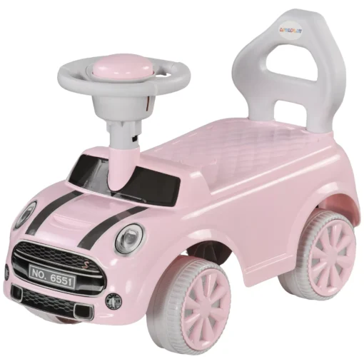 Vaikiškas paspiriamasis automobilis, rožinis, 53 x 52 x 35 cm