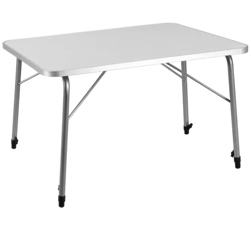 Stovyklos stalas sidabrinis aliumininis 80x54x50/69cm sulankstomas
