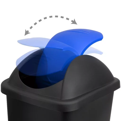 Šiukšliadėžė Juoda/Mėlyna Plastikinė 60L