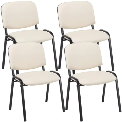 4 lankytojų kėdžių rinkinys "Ken" imitacijos oda