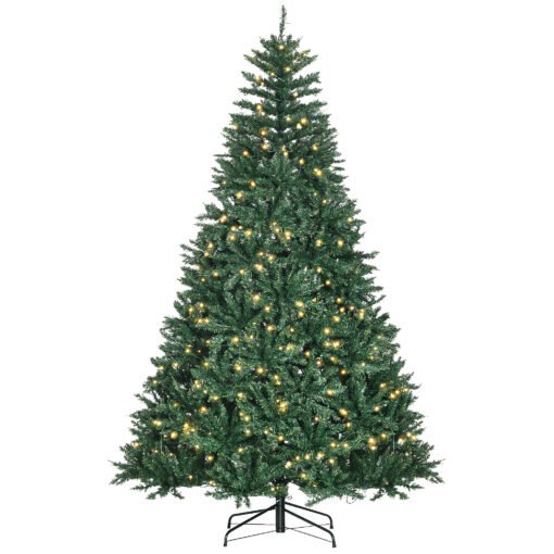Dirbtinė Kalėdų eglutė, 210 cm su 2154 galiukais, 700 LED lempučių, žalia