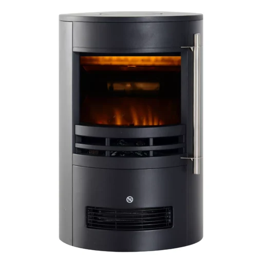 HOMCOM LED elektrinis židinys su liepsnos efektu 900/2000W 41x41x64,5cm